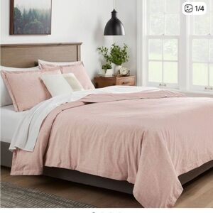 Threshold - king Cotton Linen Chambray Duvet  Terracotta NWT